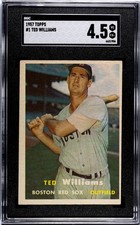 1957 Topps TED WILLIAMS Boston Red Sox #1 SGC 4.5 VG/EX+ Condition