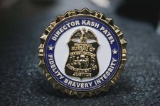 FEDERAL BUREU OF INVESTIGATIONS (KASH PATEL) Challenge Coin Authorize coin