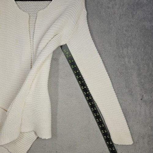 Roxy Ivory/Cream Open Front Chunky Open Knit Cardigan Casual Boho Neutral Sz S - Picture 6 of 15