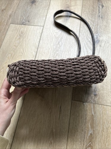 Brighton Boho Retired Woven Jute Shoulder Bag Crossbody - Picture 8 of 13