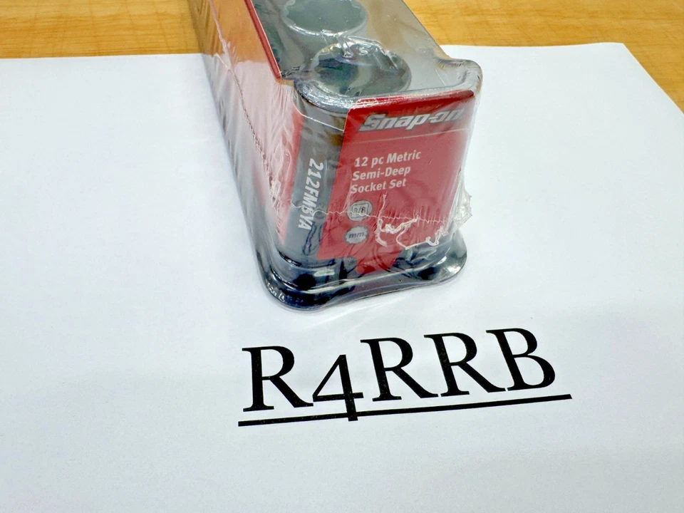 Snap-on Tools NEW 12pc 3/8" Drive Metric 12 POINT SEMI DEEP Socket Set 212FMSYA - Image 4 of 4