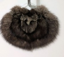Vintage Silver Fox Fur Muff Hand Warmer Purse