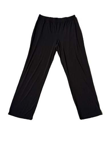 Susan Graver Women’s Pull On Black Wrinkle Resistant Travel USA Pants Size LARGE