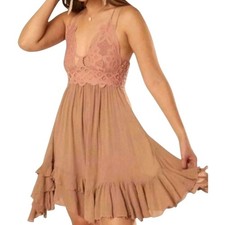 Free People Adella Adelle Two Tone Smocked Boho XS Dress