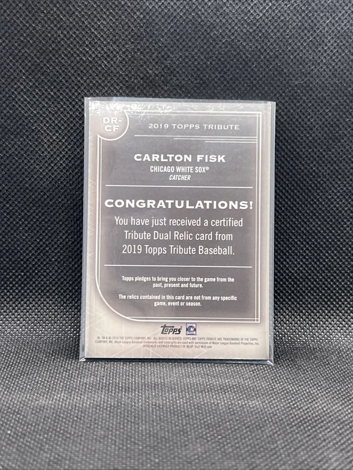 2019 Topps Tribute Patch Green #59/99 Carlton Fisk - Image 4 of 4