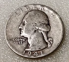 🟅 1941-P 90% Silver Wash. Quarter 25¢ @ BELOW MELT*