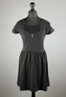 VIVE MARIA Black Cotton Lace Top Stretch Short Sleeve Lightweight Dress Size M