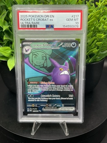 Team Rocket's Crobat EX 217/182 Destined Rivals Ultra Rare Holo PSA 10 💎