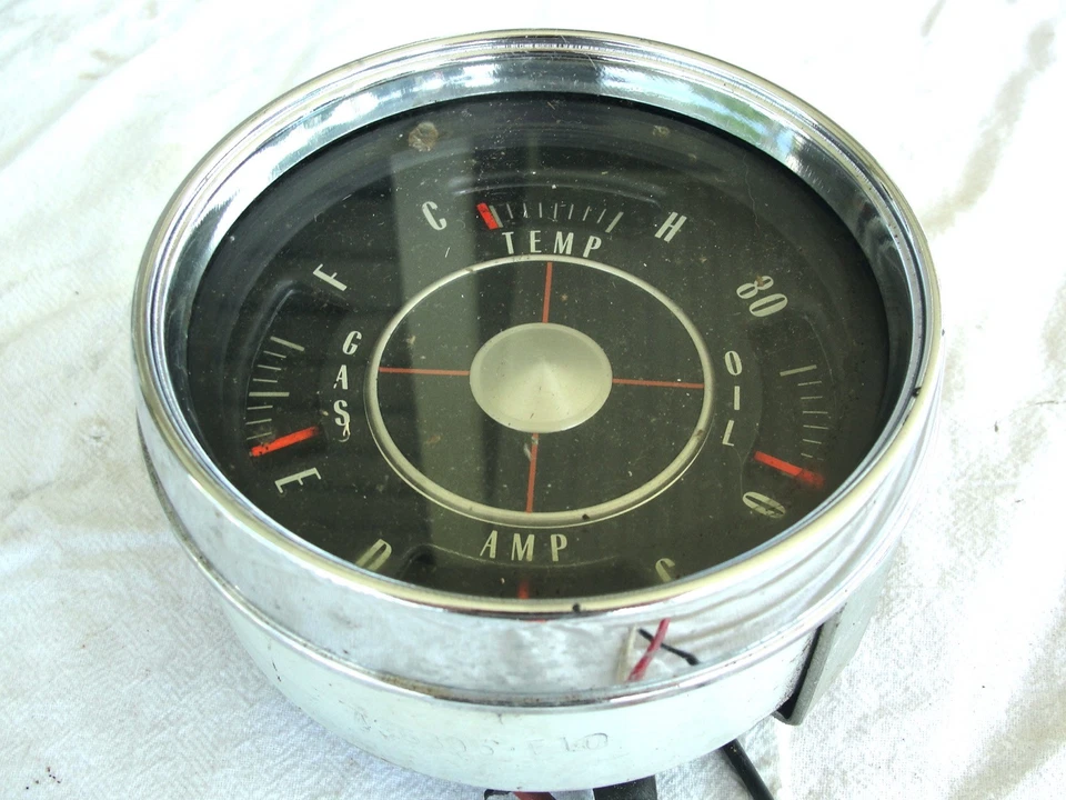 Studebaker 1963 Lark Temp - Óleo - Amplificador - Gás Guage - Muito bom. - Imagem 2 de 4