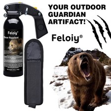 Feloiy Maximum Strength Bear Spray 16oz   30  Powerful Spray w/ Holster