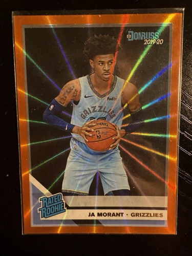 2019-20 Panini Donruss Rated Rookie Holo Orange Laser #202 Ja Morant (RC)