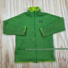 Patagonia Better Sweater Jacket Boys Large 12 Green Fleece Full Zip Pockets