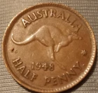 1948 Australia Half Penny — photo from another recent sale