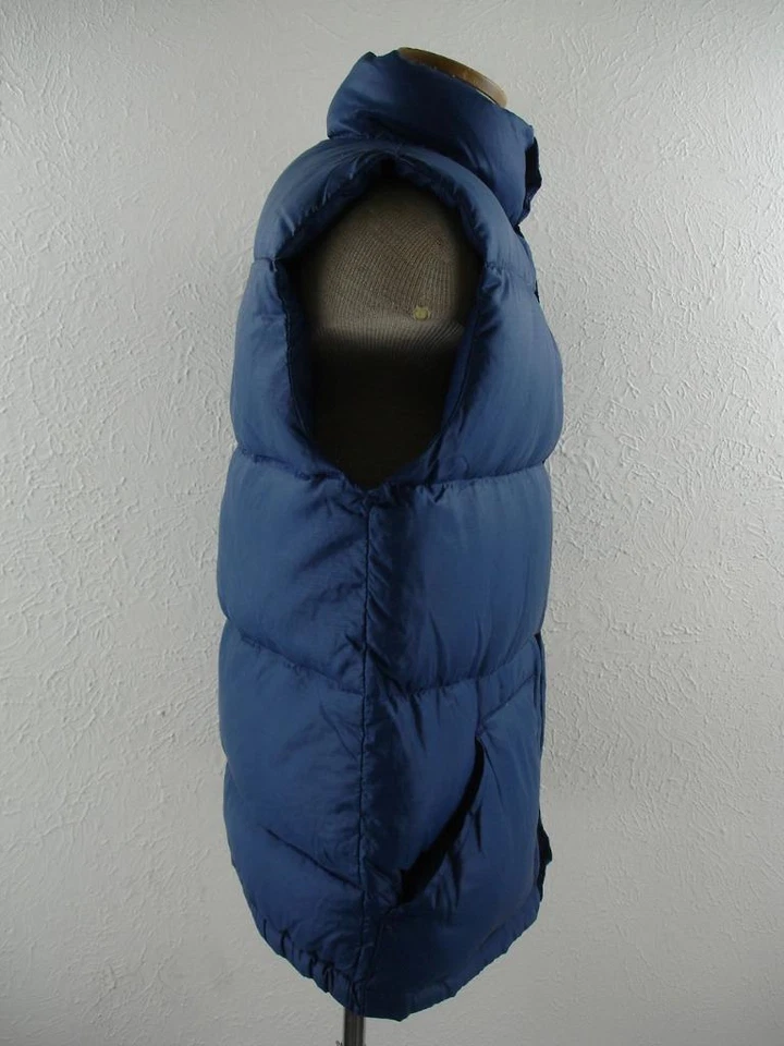 Colete acolchoado masculino L vintage década de 1970 The North Face marrom etiqueta acampamento ao ar livre jaqueta - Imagem 4 de 4