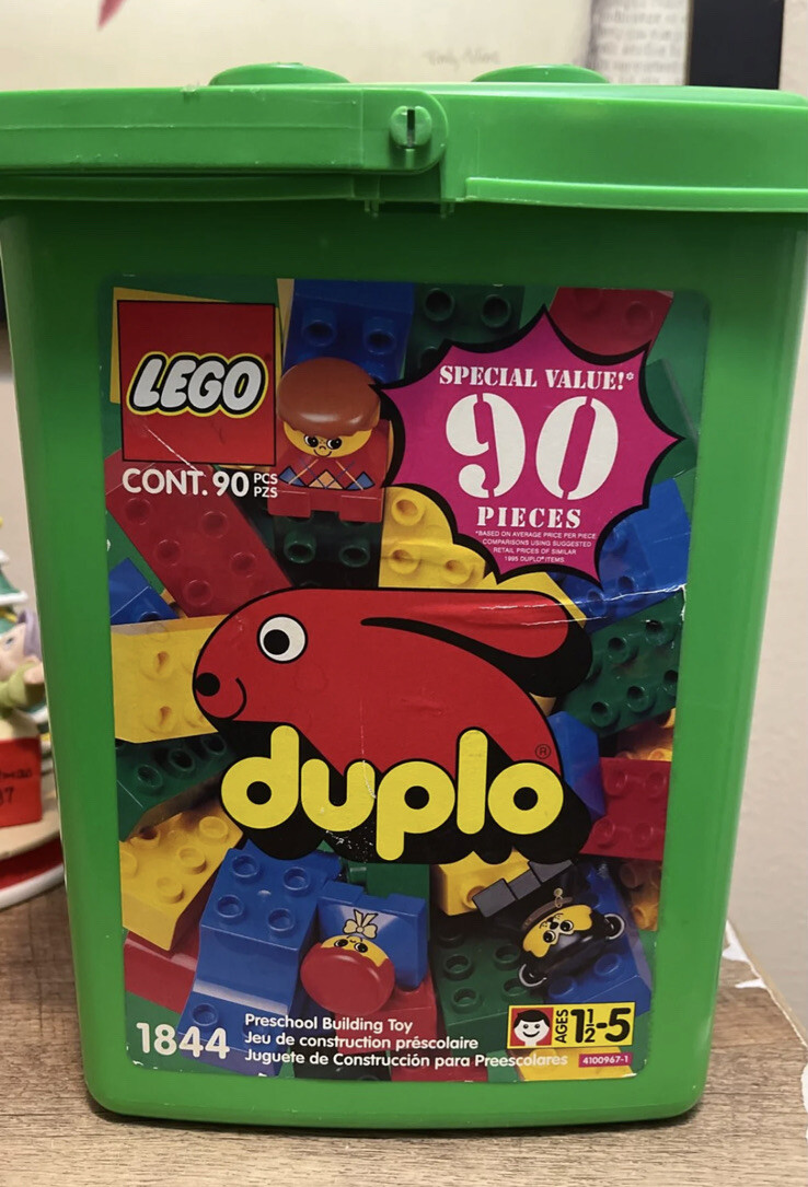 Lego DUPLO 10580 DELUXE BOX of FUN SET And Vintage Lego Duplo Box 1844