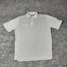 Footjoy Polo Shirt Mens XL Gray FJ Collar Tour Golf Stretch Athletic Fit