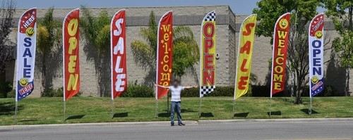 Qualität AC Service (kariert) Feder Banner Swooper Flagge -kein Wind erforderlich-... - Bild 4 von 4