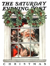Saturday Evening Post 1919 Cover  Reproduction Giclee Print Santa Clause