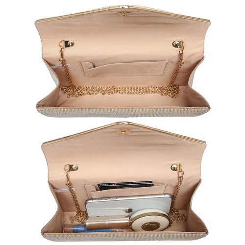 Womens Chic Evening Envelop Clutch Bags Formal Prom Party Handbag Wedding Purse - Picture 5 of 45