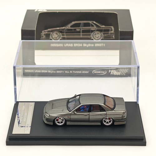 1/64 Mortal & OM Nissan ER34 uras SKYLINE Miniature Diecast Toys Car Model Hobby - Imagen 9 de 22