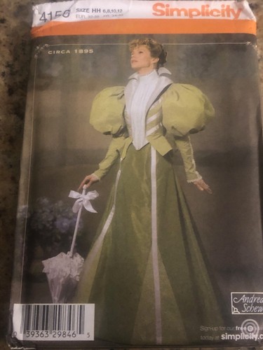 🌹SIMPLICITY #4156 - LADIES EDWARDIAN - GIBSON GIRL COSTUME PATTERN 6-12 FF - Picture 1 of 2