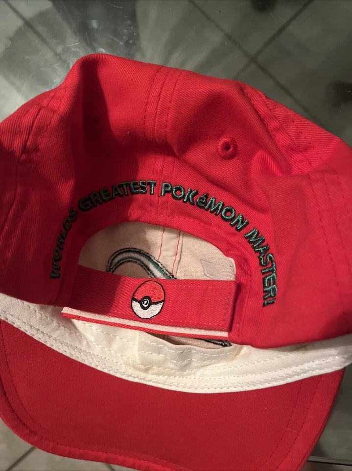 Sombrero Pokemon Vintage Niños Bordado Ceniza, Worlds Greatest Master Limited Raro Foto 3 de 4