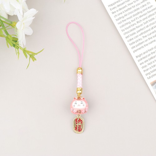 DIY Cute Sweet Lucky Cat Phone Strap Cute Keychain Bag Accessories Phone KeyRing - 第 18/21 張圖片