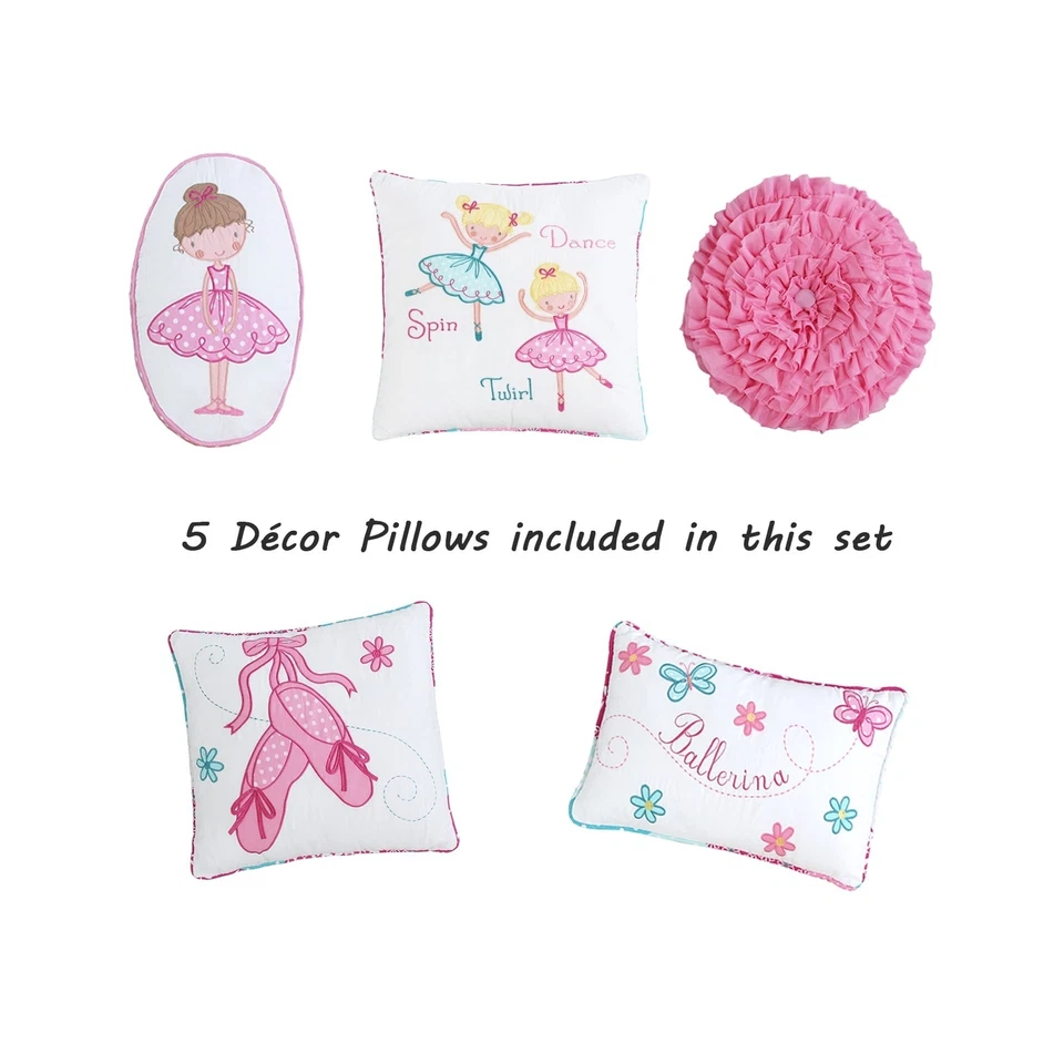 Acogedora Línea Hogar Moda Pequeña Bailarina Mariposa Floral Bordado 100% Algodón... Foto 2 de 4