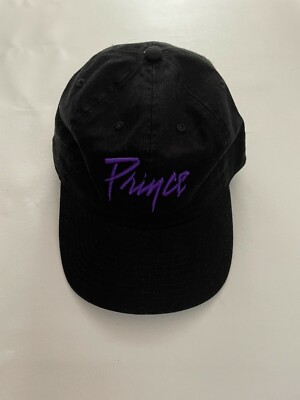 Prince Logo Adjustable Black Baseball Cap Hat One Size