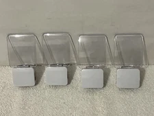 4 PLUG-IN LED NIGHT LIGHTS Contemporary Modern Dusk-Dawn Light Sensor Warm White