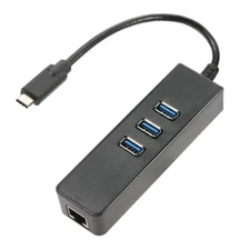 USB-C 3.1 to USB 3.0 HUB 3 Port Gigabit Network Card Ethernet Lan Adapter Type C