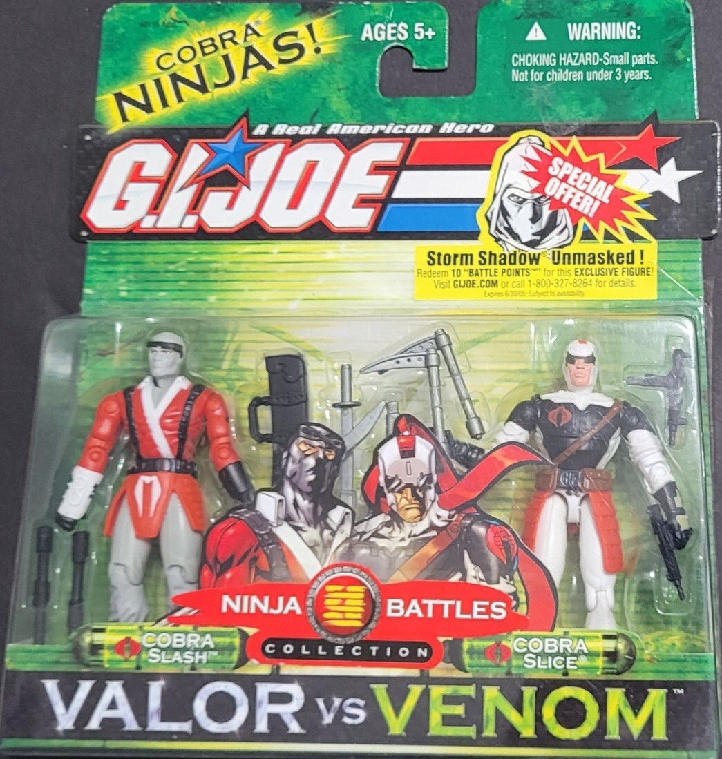 G.I. JOE A REAL AMERICAN HERO VALOR vs VENOM COBRA SLASH & COBRA