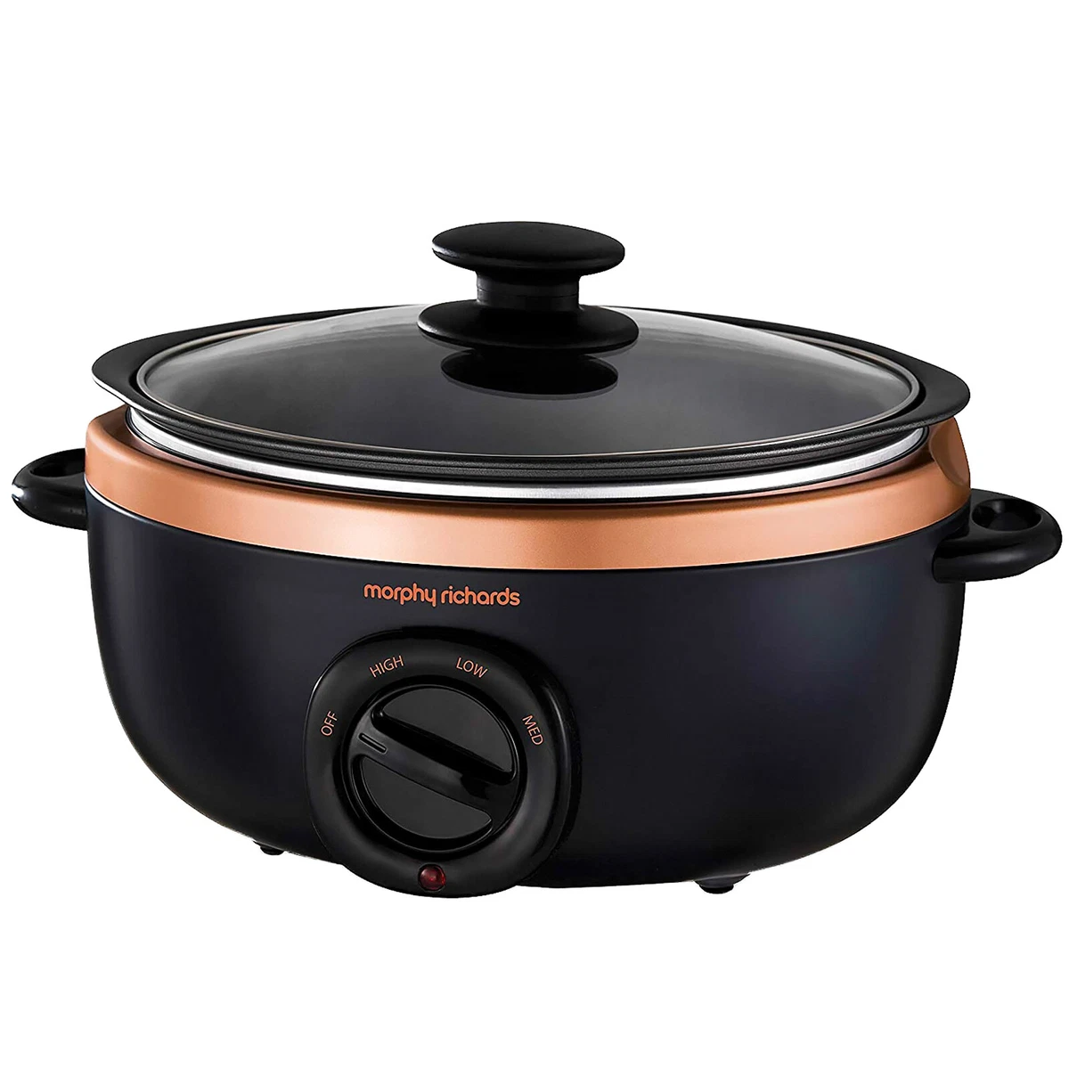 Morphy Richards 3.5L Slow Cooker Black Rose Gold Sear and Stew Premium Quality
