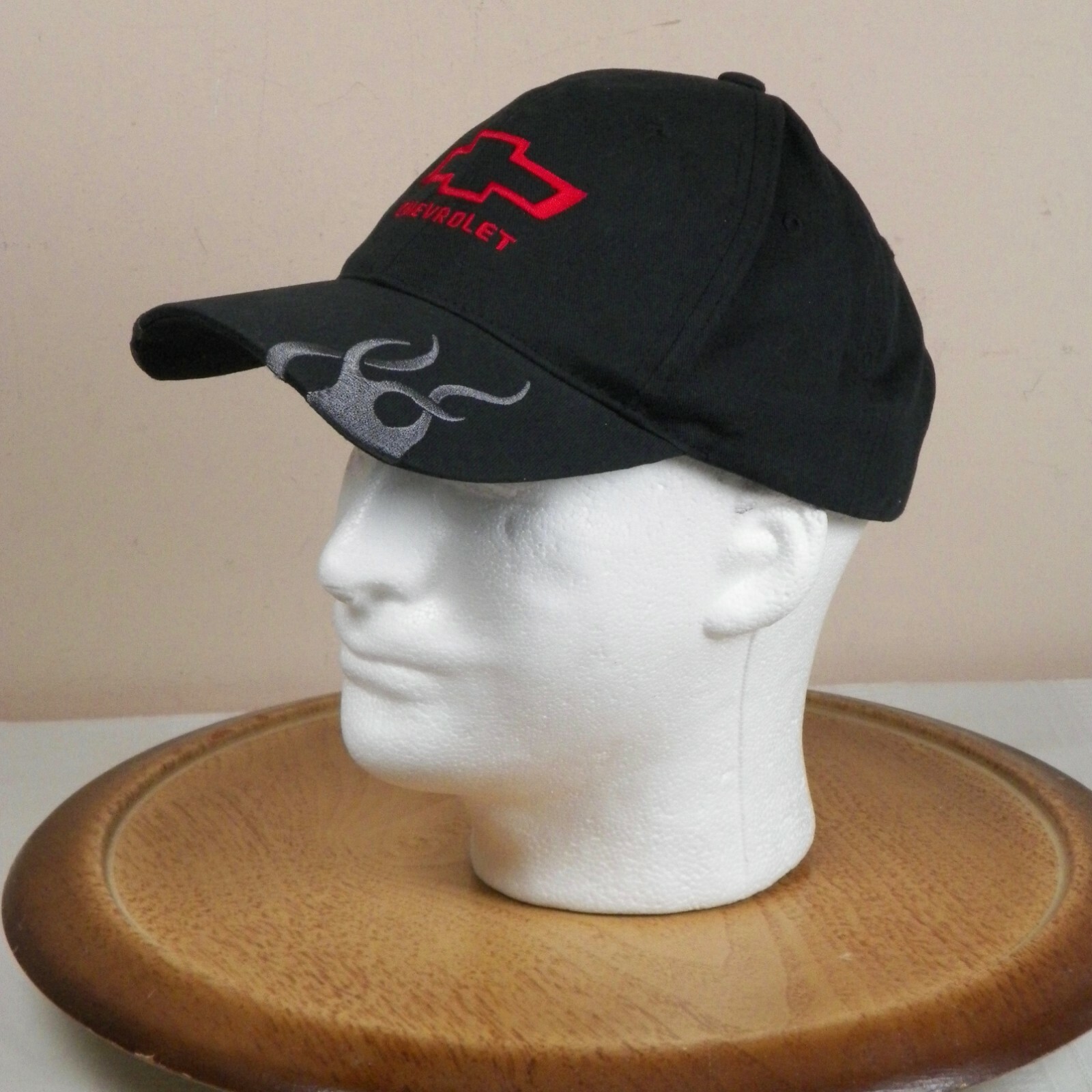 Chevrolet Chevy Black Embroidered Baseball Cap GM Net… Gem