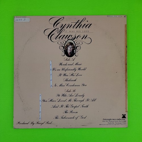 Cynthia Clawson It Was His Love Original 1979 Press TR-116-LP VG+ ULTRASONIC CLN - Picture 2 of 24