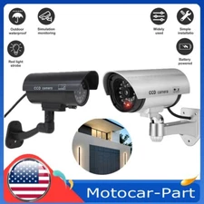 Outdoor Fake Dummy Camera CCTV Security Camera Fake With Flash LED Light IP54