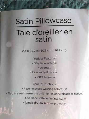 Satin Pillowcase Red Or White 20x30 Standard Size New Great For Hair! - Picture 3 of 5