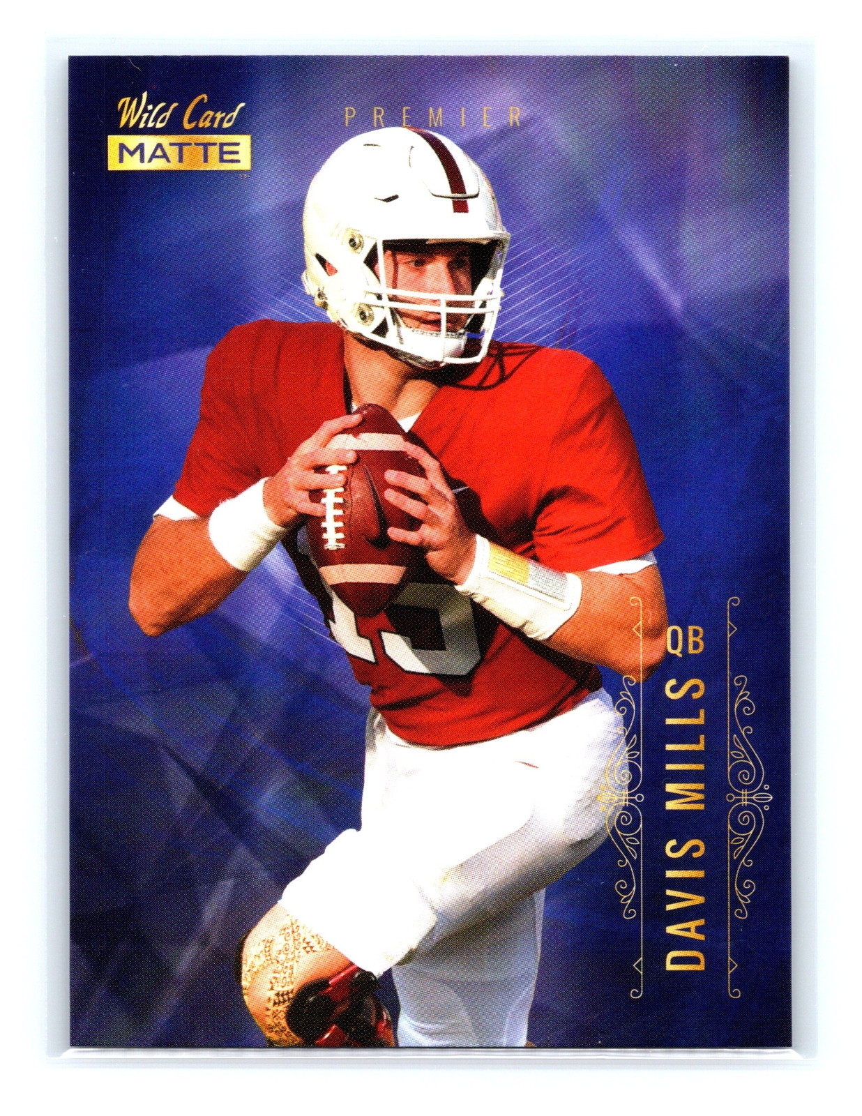 2021 Wild Card Matte Football #MBC-25 Davis Mills Ice Blue Stanford Cardinal