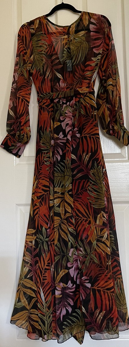 SPY ZONE EXCHANGE CHIFFON LIKE DRESS , LANTERN SLEEVE