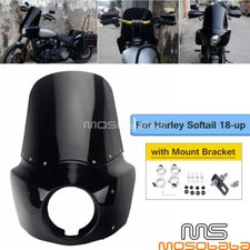 Front Headlight Fairing w/ 15" Windshield For Harley Street Bob FXBB/FXBBS 18-22