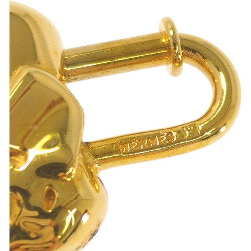 Auth HERMES Elephant Motif Cadena Lock Bag Charm Gold Accessory with box F/J - Picture 15 of 19