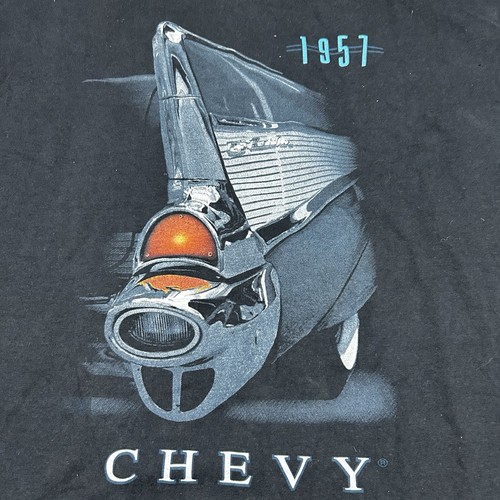 Vintage 1957 Chevy Bel-Air Black Graphic T-Shirt Size XXL - Bild 2 von 7