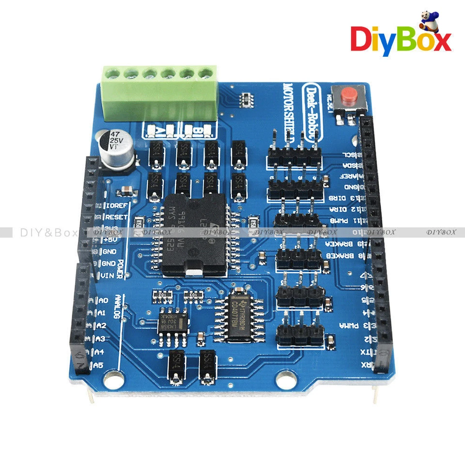 L298P Shield R3 DC Motor Driver Module 2A H-Bridge 2 way UNO 2560 For Arduino D - Image 4 of 4