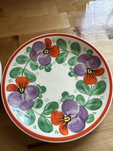 "Platos checos pintados a mano años 20 - Juego de dos 7 1/4""" - Imagen 2 de 5