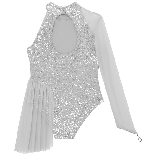 Kids Girls Bodysuit Jazz Leotard Performance Costume Mesh Top Breathable Sheer - Picture 27 of 77