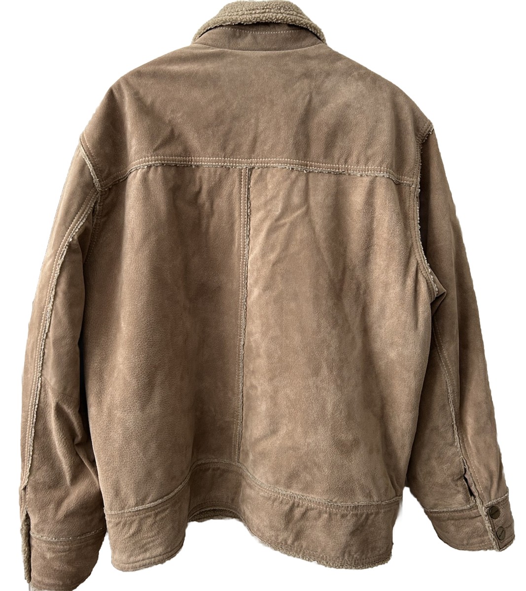 Wilsons Leather Vintage 90s Suede Leather Sherpa Aviator Jacket