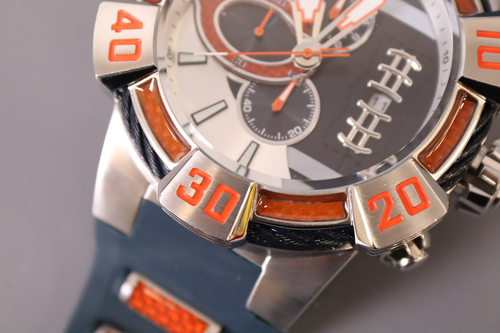 INVICTA NFL Men 52mm Stainless Steel Silver Silver+Orange+Gunmetal dial VD57 - Picture 3 of 6