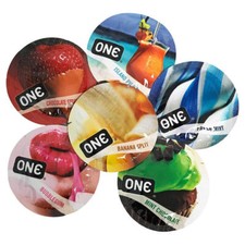 ONE Flavor Waves Lubricated Latex Bulk Condoms - Choose Amount