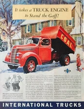 1939 International Harvester Company Vintage Ad It takes a truck engine to stand