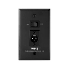 Telex WP-2 Black Wall Plate 2-CH (3-pin XLR Male)